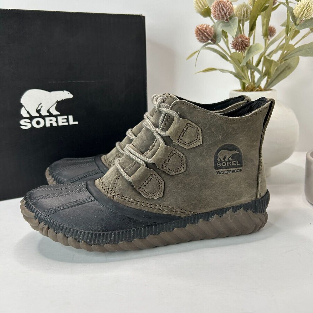 Sorel Out N About Major Leather Waterproof Lace Up Boot NL 3069-245 Women's US 7 - Picture 3 of 9